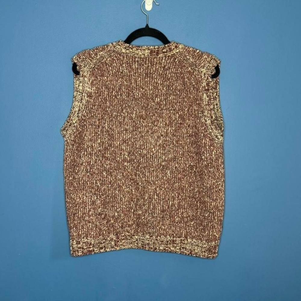 Vintage Cashmere Sweater Vest Women's Size XL Christiano Fissore Knit Brown Soft - Picture 5 of 7